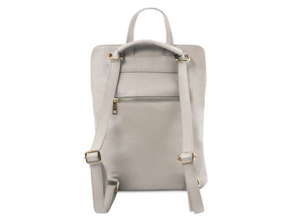 Женский кожаный рюкзак серого цвета Tuscany Leather TL141682 Light Gray - Фото № 3