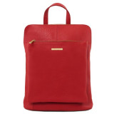Червоний шкіряний рюкзак жіночий Tuscany Leather TL141682 Red