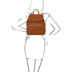 Жіночий шкіряний рюкзак з клапаном Tuscany Leather TL141697 Brown - Фотографія № 101