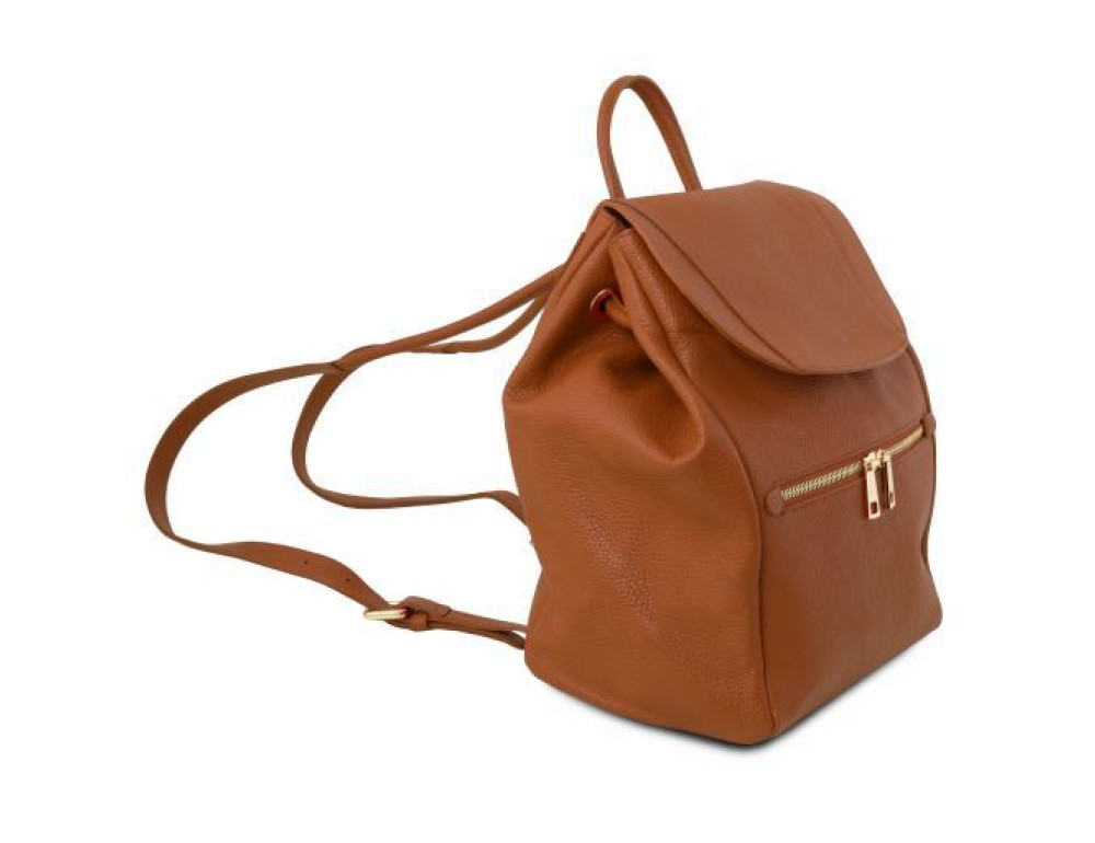 Жіночий шкіряний рюкзак з клапаном Tuscany Leather TL141697 Brown - Фотографія № 3