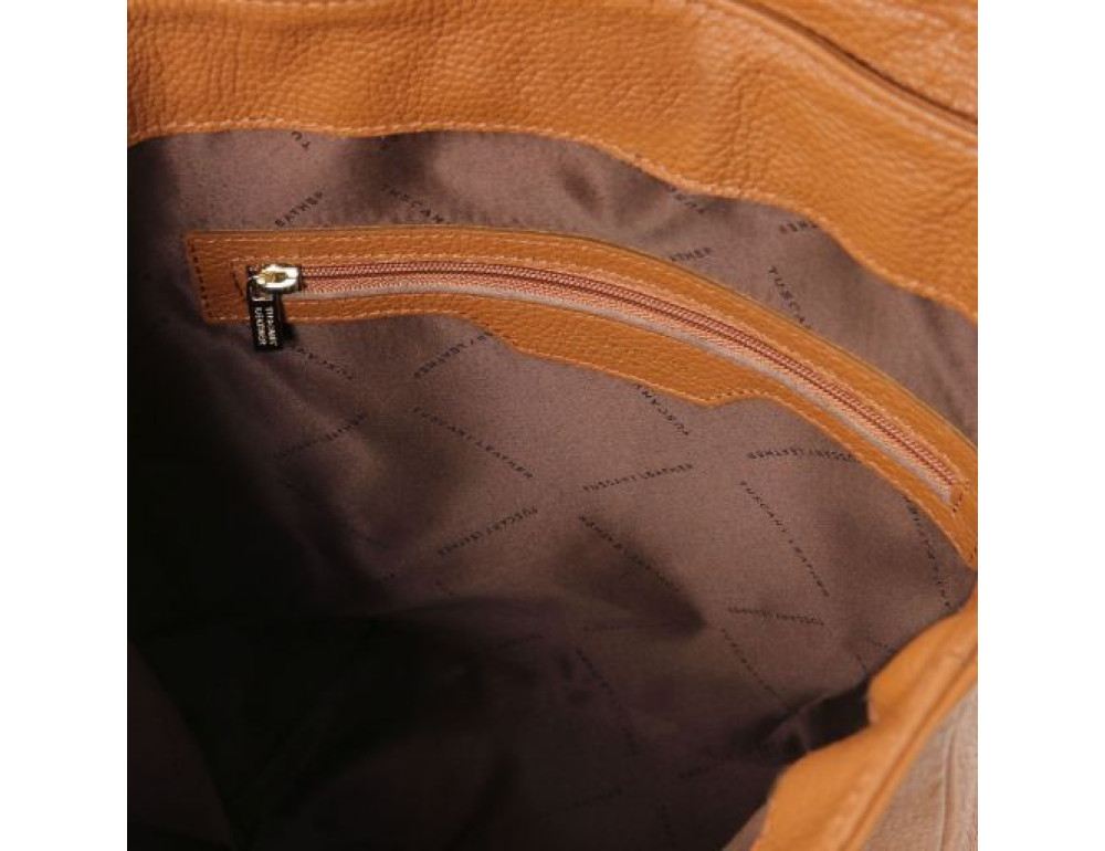 Жіночий шкіряний рюкзак з клапаном Tuscany Leather TL141697 Brown - Фотографія № 5
