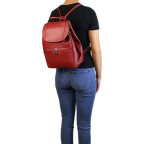 Червоний жіночий шкіряний рюкзак Tuscany Leather TL141697 Red - Фотографія № 101