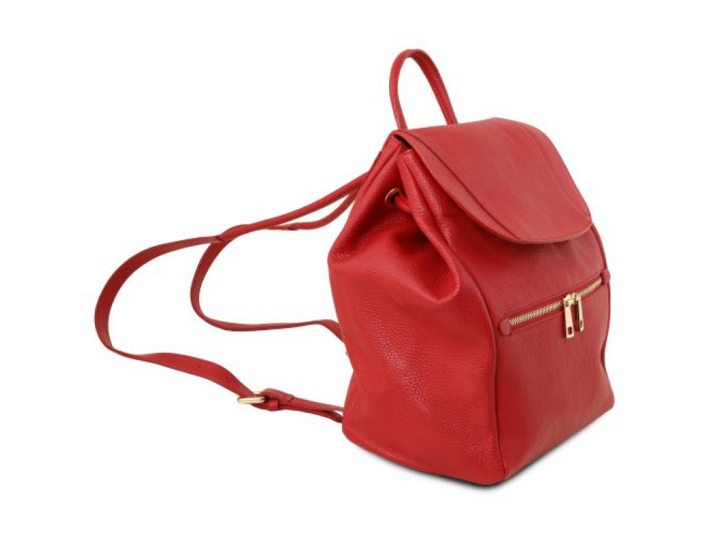 Червоний жіночий шкіряний рюкзак Tuscany Leather TL141697 Red - Фотографія № 3