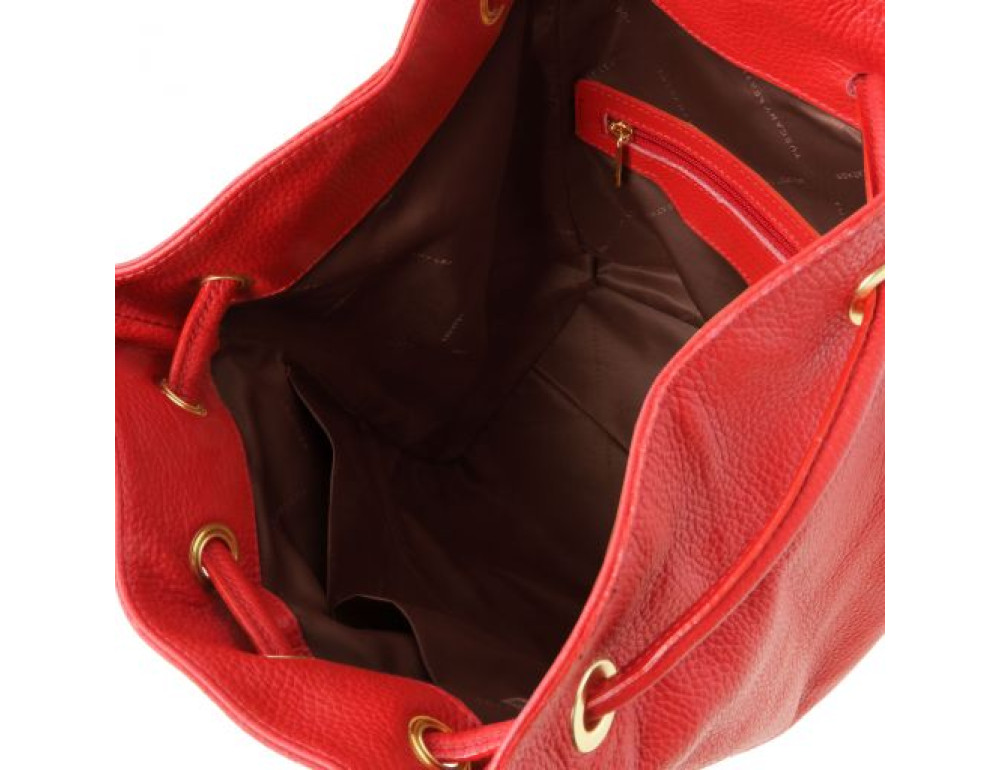 Червоний жіночий шкіряний рюкзак Tuscany Leather TL141697 Red - Фотографія № 6