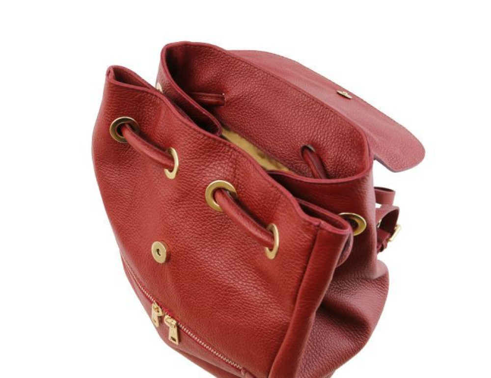 Червоний жіночий шкіряний рюкзак Tuscany Leather TL141697 Red - Фотографія № 7