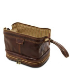 Світло-коричнева шкіряна косметичка Tuscany Leather TL141717 Med - Фотографія № 102