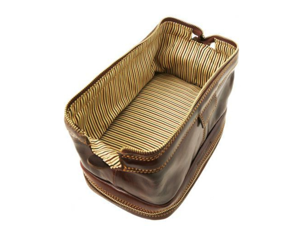 Світло-коричнева шкіряна косметичка Tuscany Leather TL141717 Med - Фотографія № 4