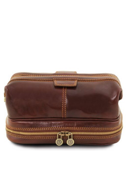Коричнева шкіряна чоловіча косметичка Tuscany Leather TL141717 Brown