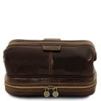 Темно-коричневий шкіряний Нессер Tuscany Leather TL141717 Dark Brown - Фотографія № 100