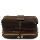 Темно-коричневий шкіряний Нессер Tuscany Leather TL141717 Dark Brown
