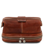 Світло-коричнева шкіряна косметичка Tuscany Leather TL141717 Med - Фотографія № 100