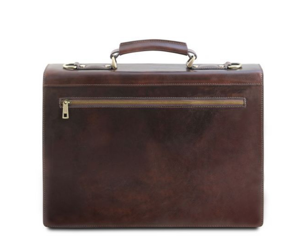 Чорний шкіряний портфель чоловічий Tuscany Leather TL141732 Black - Фотографія № 3