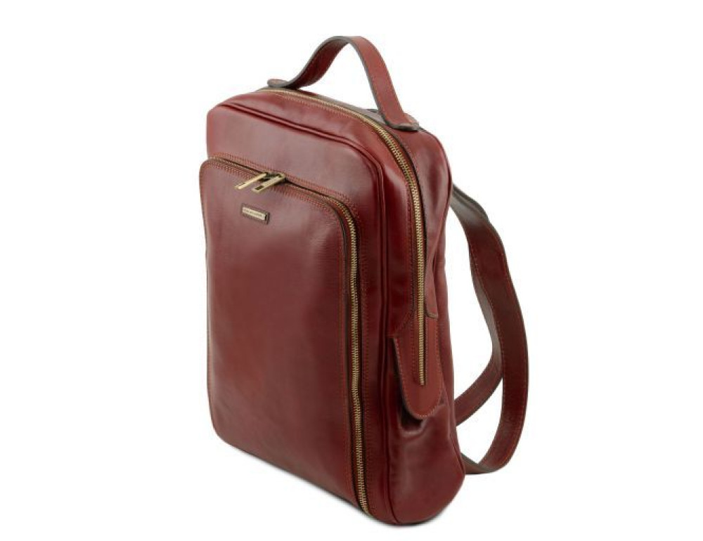 Світло-коричневий шкіряний рюкзак BANGKOK Tuscany Leather TL141793 Med - Фотографія № 3
