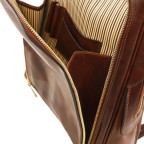 Темно-коричневий шкіряний рюкзак BANGKOK Tuscany Leather TL141793 Dark Brown - Фотографія № 103