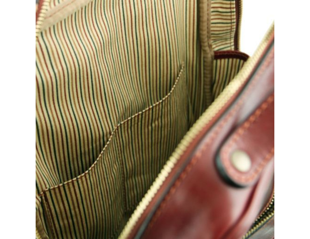 Чорний шкіряний рюкзак середнього розміру BANGKOK Tuscany Leather TL141793 Black - Фотографія № 5