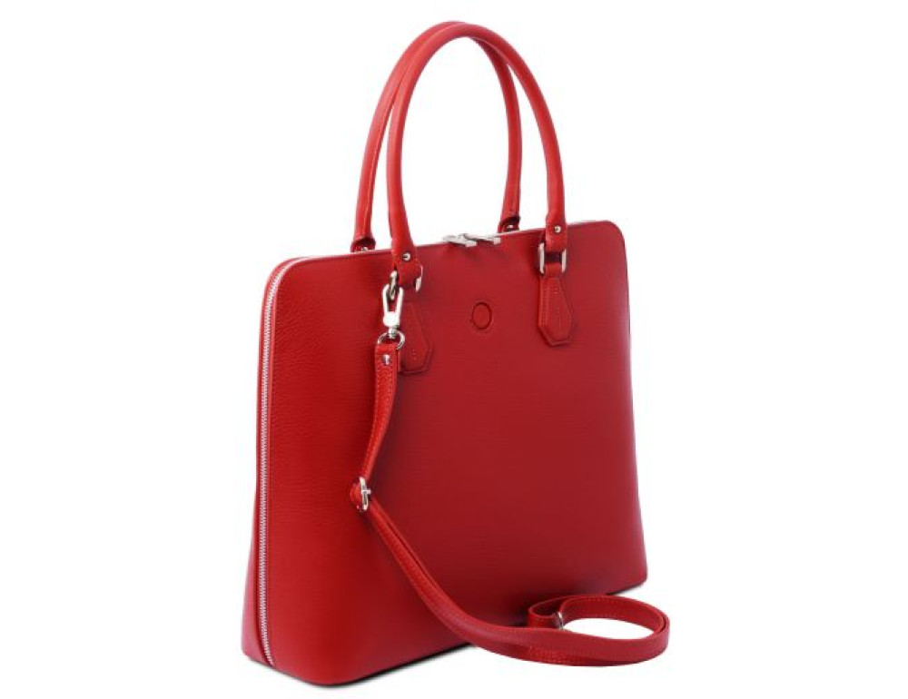 Жіноча шкіряна сумочка Magnolia Tuscany Leather TL141809 Red - Фотографія № 2