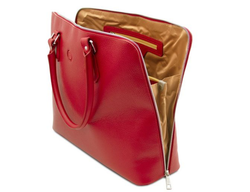 Жіноча шкіряна сумочка Magnolia Tuscany Leather TL141809 Red - Фотографія № 4