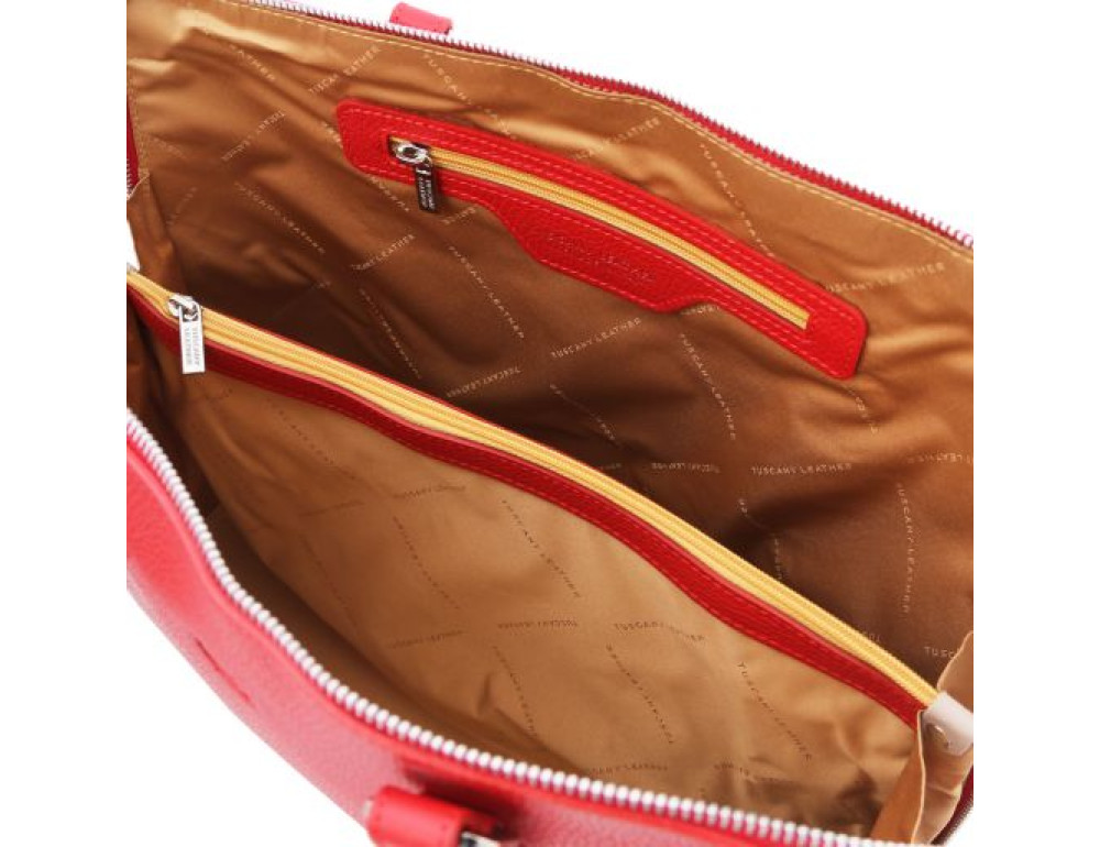 Жіноча шкіряна сумочка Magnolia Tuscany Leather TL141809 Red - Фотографія № 6
