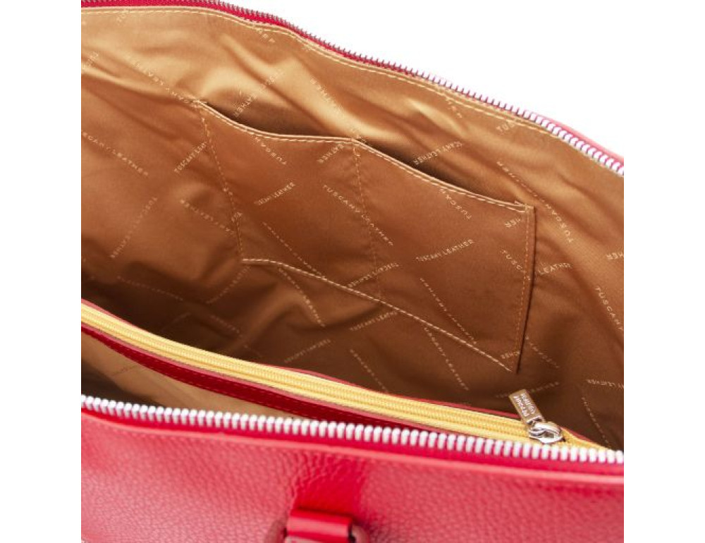 Жіноча шкіряна сумочка Magnolia Tuscany Leather TL141809 Red - Фотографія № 7