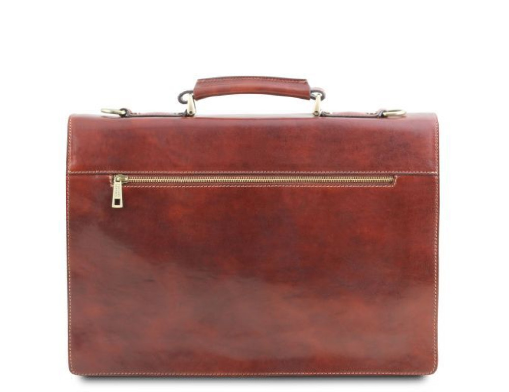 Великий чорний портфель Tuscany Leathe TL141825 Black - Фотографія № 3