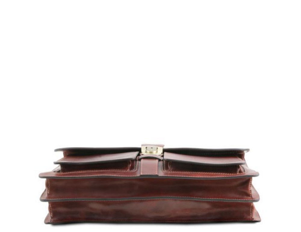 Великий чорний портфель Tuscany Leathe TL141825 Black - Фотографія № 5