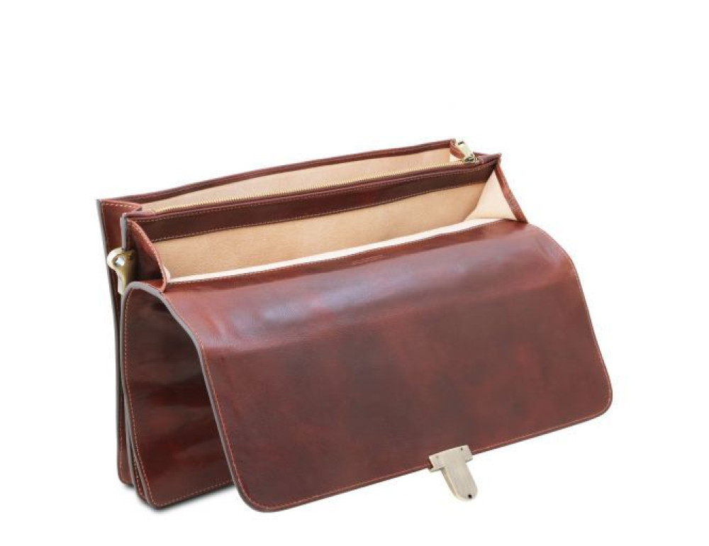 Великий чорний портфель Tuscany Leathe TL141825 Black - Фотографія № 8
