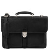 Великий чорний портфель Tuscany Leathe TL141825 Black