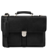 Великий чорний портфель Tuscany Leathe TL141825 Black