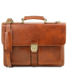 Світло-коричневий чоловічий шкіряний портфель Tuscany Leather TL141825 Med