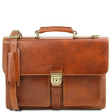 Світло-коричневий чоловічий шкіряний портфель Tuscany Leather TL141825 Med