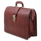 Чоловік шкіряний саквояж-портфель Tuscany Leather TL141826 Black - Фотографія № 102