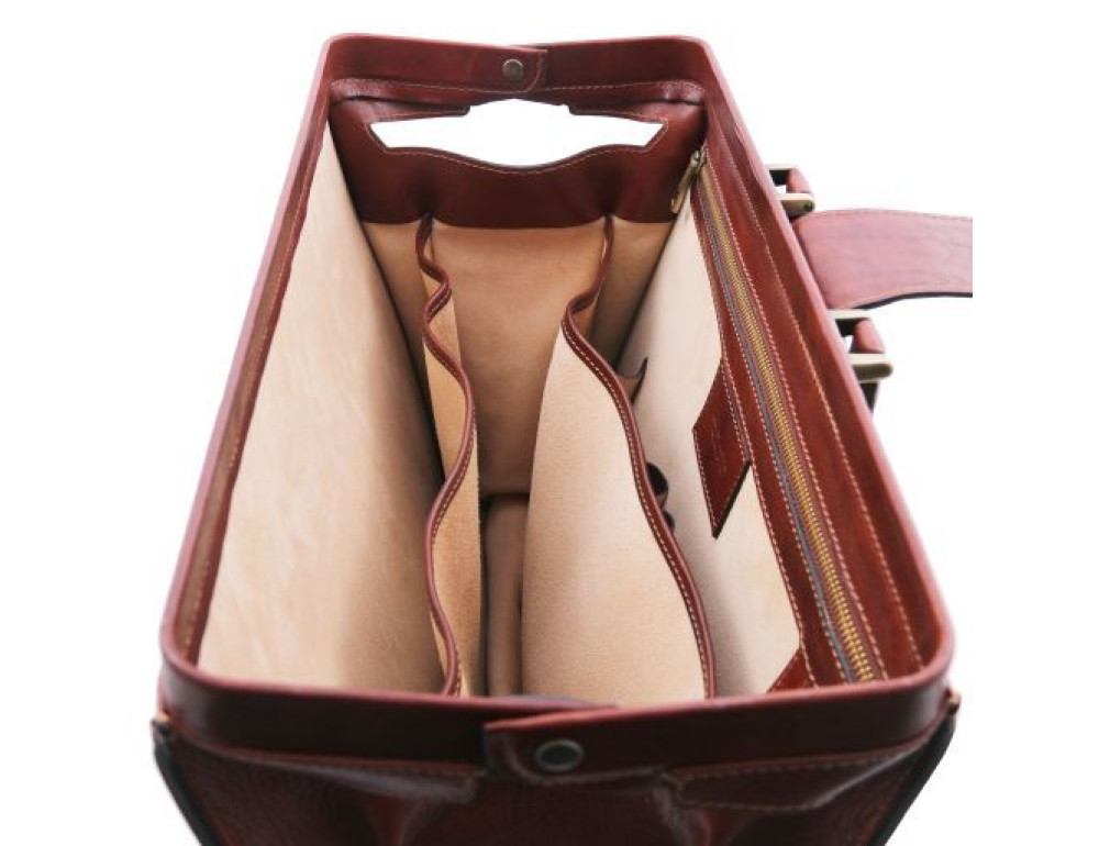 Чоловік шкіряний саквояж-портфель Tuscany Leather TL141826 Black - Фотографія № 6