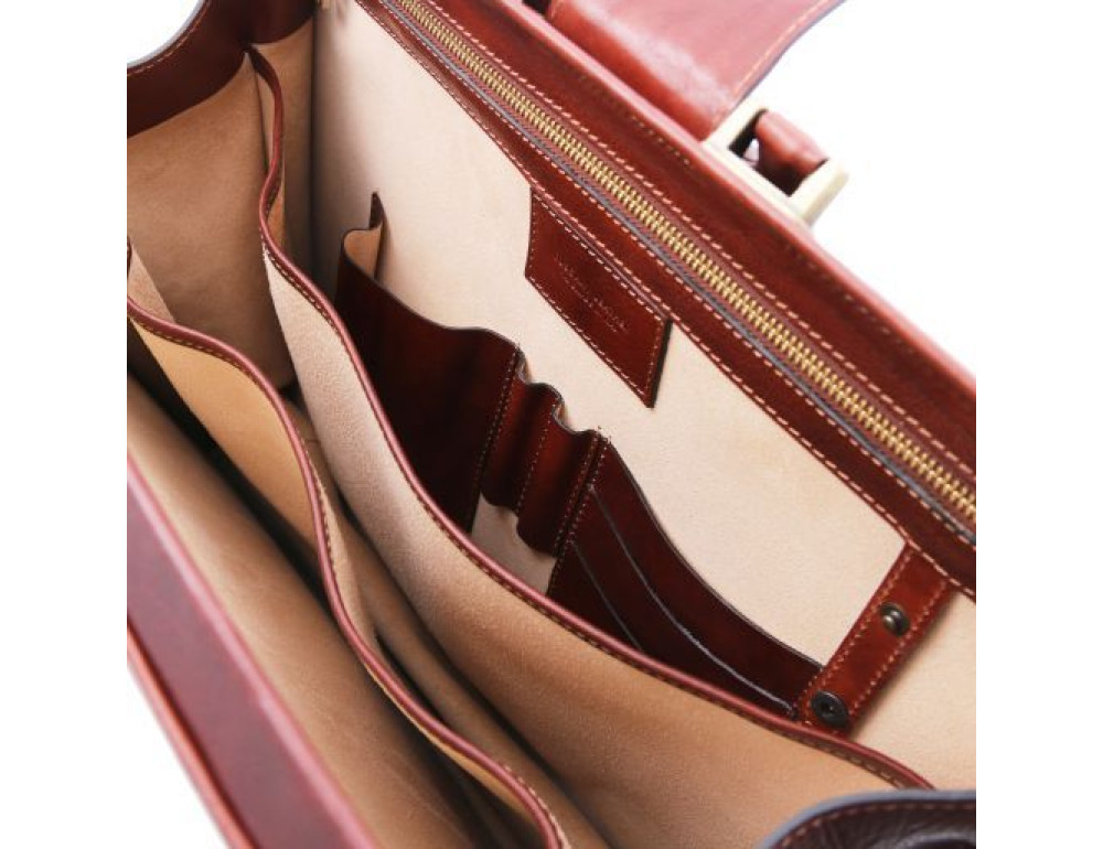 Чоловік шкіряний саквояж-портфель Tuscany Leather TL141826 Black - Фотографія № 7