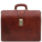 Шкіряний чоловічий саквояж-портфель Tuscany Leather TL141826 Brown - Фотографія № 100