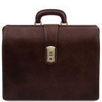 Великий чоловічий саквояж-портфель Tuscany Leather TL141826 Dark Brown - Фотографія № 100