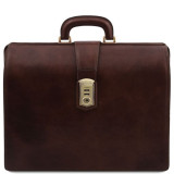Большой мужской саквояж-портфель Tuscany Leather TL141826 Dark Brown