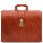 Світло-коричневий шкіряний саквояж-портфель Tuscany Leather TL141826 Med - Фотографія № 100