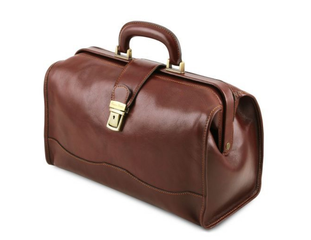 Кожаный мужской саквояж светло-коричневого цвета Tuscany Leather TL141852 Med - Фото № 4