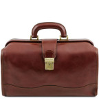 Мужской кожаный саквояж коричневого цвета Tuscany Leather TL141852 Brown - Фото № 100