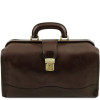 Мужской кожаный саквояж маленького размера Tuscany Leather TL141852 Dark Brown
