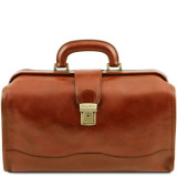 Шкіряний чоловічий саквояж світло-коричневого кольору Tuscany Leather TL141852 Med
