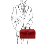 Червоний шкіряний саквояж чоловічий Tuscany Leather TL141852 Red - Фотографія № 101
