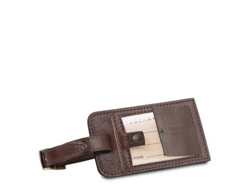 Темно-коричневий шкіряний чемодан з плечовим ременем Tuscany Leather TL141888 Dark Brown - Фотографія № 2