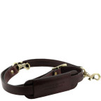 Темно-коричневий шкіряний чемодан з плечовим ременем Tuscany Leather TL141888 Dark Brown - Фотографія № 102