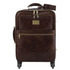 Італійський шкіряний чемодан на коліщатках Tuscany Leather TL141911 Dark Brown - Фотографія № 100