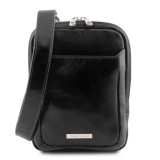 Чорна маленька сумка-месенджер для чоловіків Tuscany Leather TL141914 Black