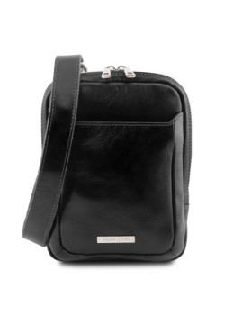 Чёрная маленькая сумка-мессенджер для мужчин Tuscany Leather TL141914 Black