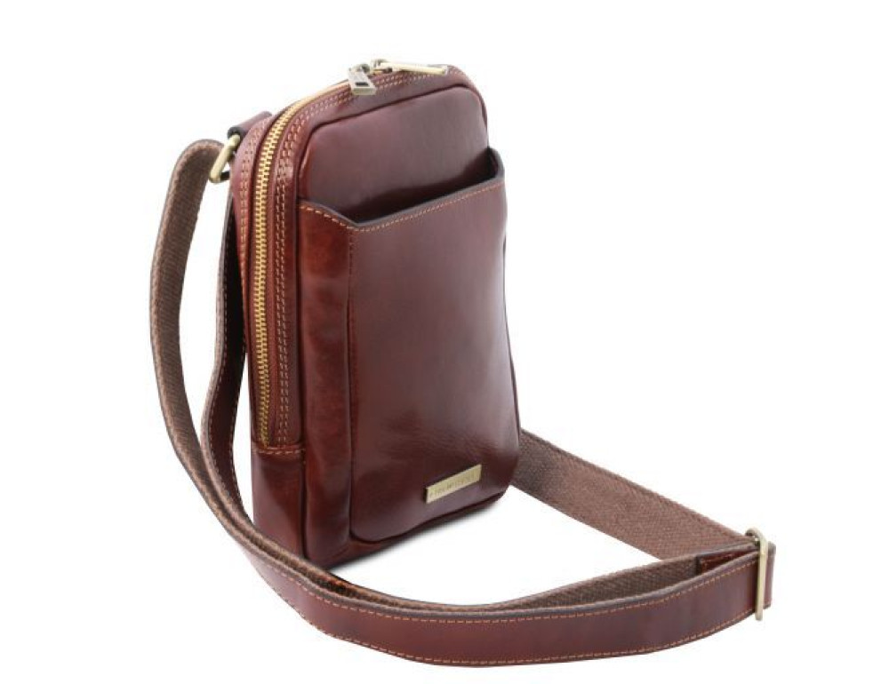 Коричнева чоловіча сумка месенджер Tuscany Leather TL141914 Brown - Фотографія № 4