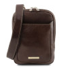 Темно-коричнева чоловіча шкіряна сумка месенджер Tuscany Leather TL141914 Dark Brown