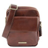 Маленька чоловіча сумка месенджер Tuscany Leather TL141915 Brown